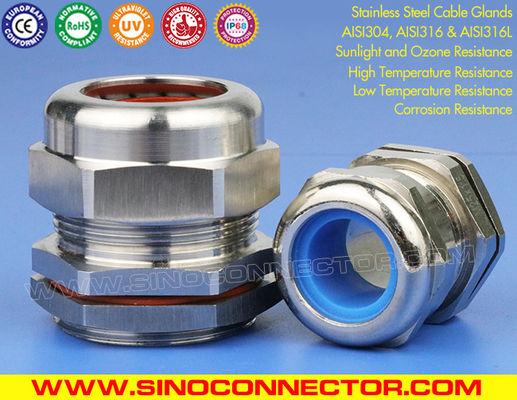 Chine Presse-etoupes PG acier inox AISI304 / AISI316 / AISI316L avec joint et joint torique en viton (silicone) fournisseur