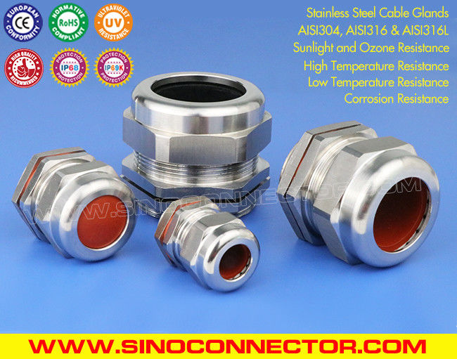 IP68 PG Cable Gland Stainless Steel (Inox) 304, 316, 316L with  Seal & O-ring