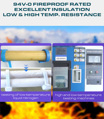 ETFE Blue Cable Tie 3.6x200mm, 94V-0 Fireproof Teflon Cable Tie Temperature Resistant Tefzel Cable Tie for Harsh Environments