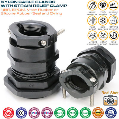Presse-étoupes IP68 en polyamide noir (RAL9005) NPT3/8